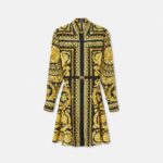 Barocco Silk Shirt Mini Dress | Versace