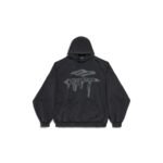 Hoodie 3b Liquified Fit Large for Men in Black/Grey | Balenciaga