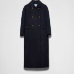 Double-breasted cashgora coat | Prada